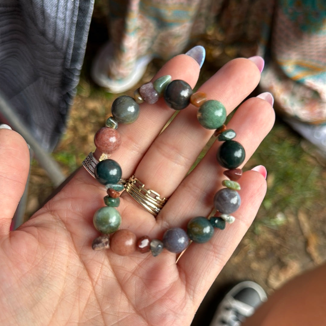 Moss agate bracelet
